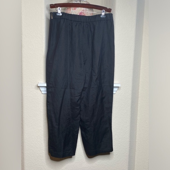 KARL LAGERFELD PARIS Women's Linen Blend Cropped Pants Size 14 - Picture 4 of 11